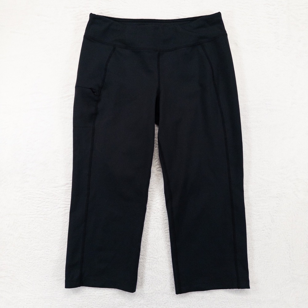 Title Nine Not So Tight Stretch Capri Pants Womens Small Black Active Athleisure